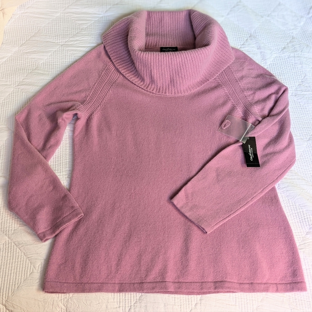 NWT...Cashmere Cowl Neck Sweater Size XL - Picture 7 of 8